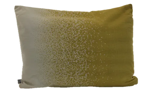 Antique Gold Disintegrating Colour Throw Pillow