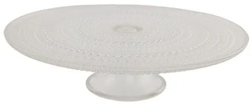 Clear Pebbled Glass Cake Stand
