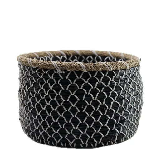 Black & White Weaved Basket