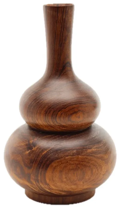 Double Stack Wood Vase