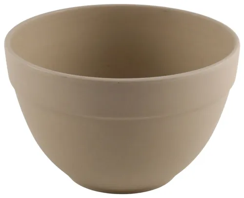 Matte Beige Bamboo Serving Bowl