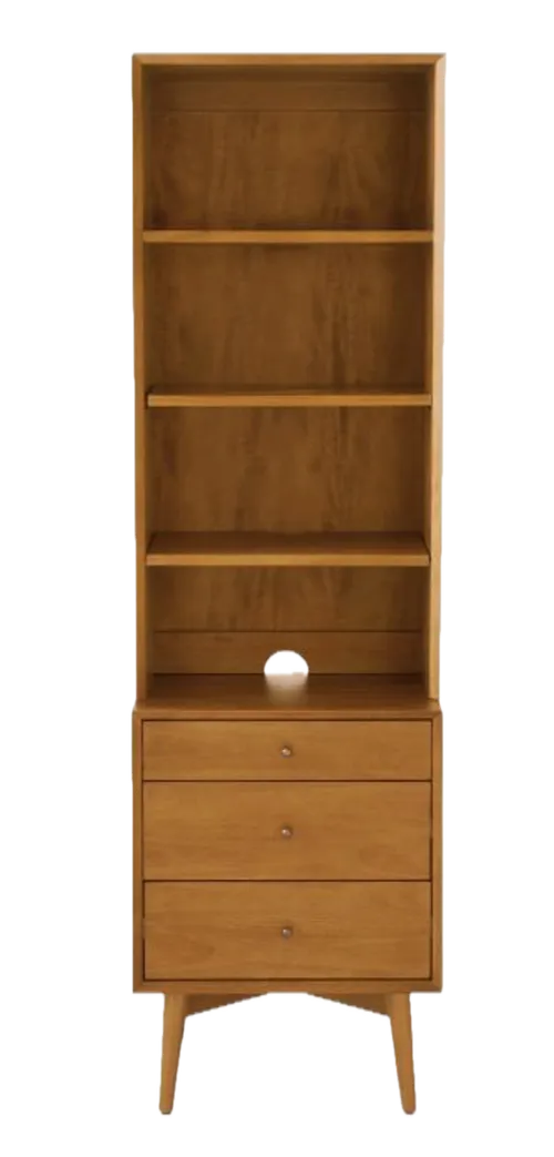 Mid Century Acorn Wood Bookase