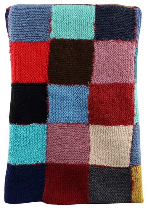 Multicolour Patchwork Throw Blanket