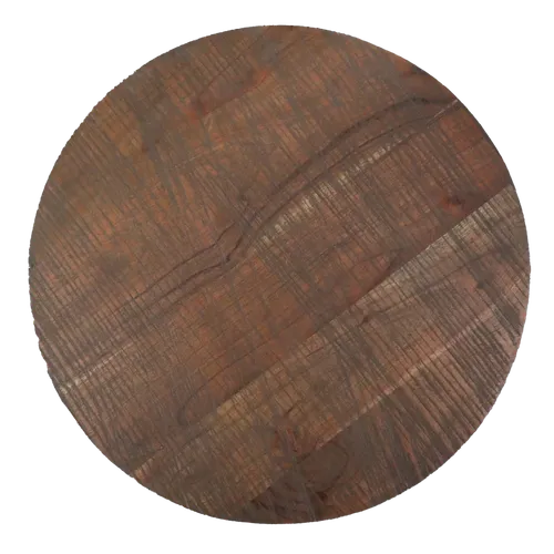 Rough Dark Wood Lazy Susan