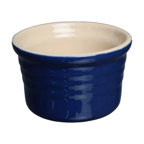 Admiral Blue Ribbed Ceramic Ramekin
