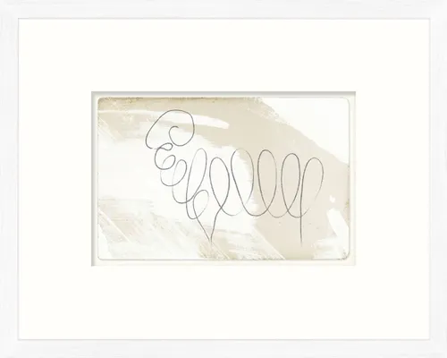 Line Drawing Ram On Paper With White Frame