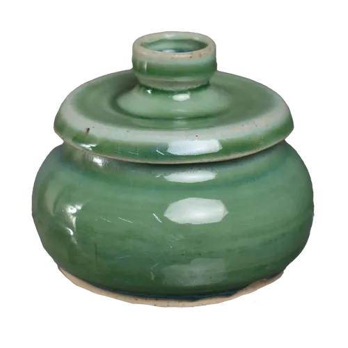 Sage Green Ceramic Sugar Pot With Lid