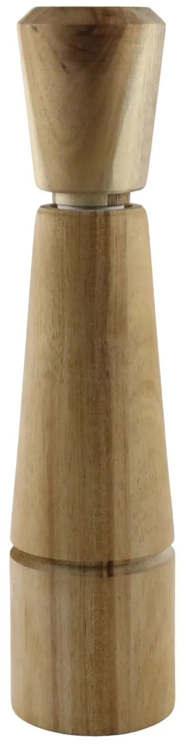 Lathed Natural Wood Pepper Mill
