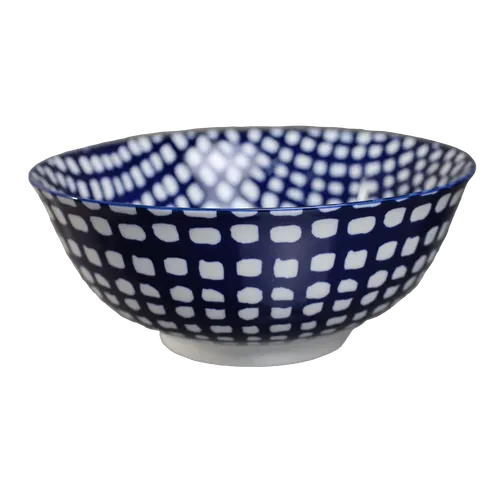 Cetaceam Blue Bleed Grid Serving Bowl