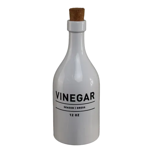 White Vinegar Bottle With Cork Topper