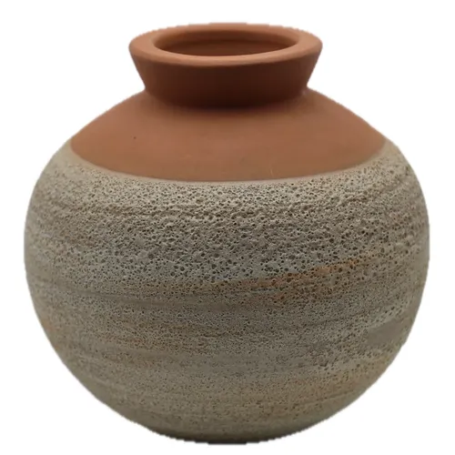 Terra-cotta Concrete Crater Ceramic Vase