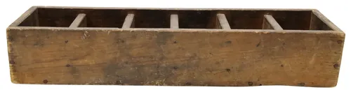 Antique Wood Box With Dividers