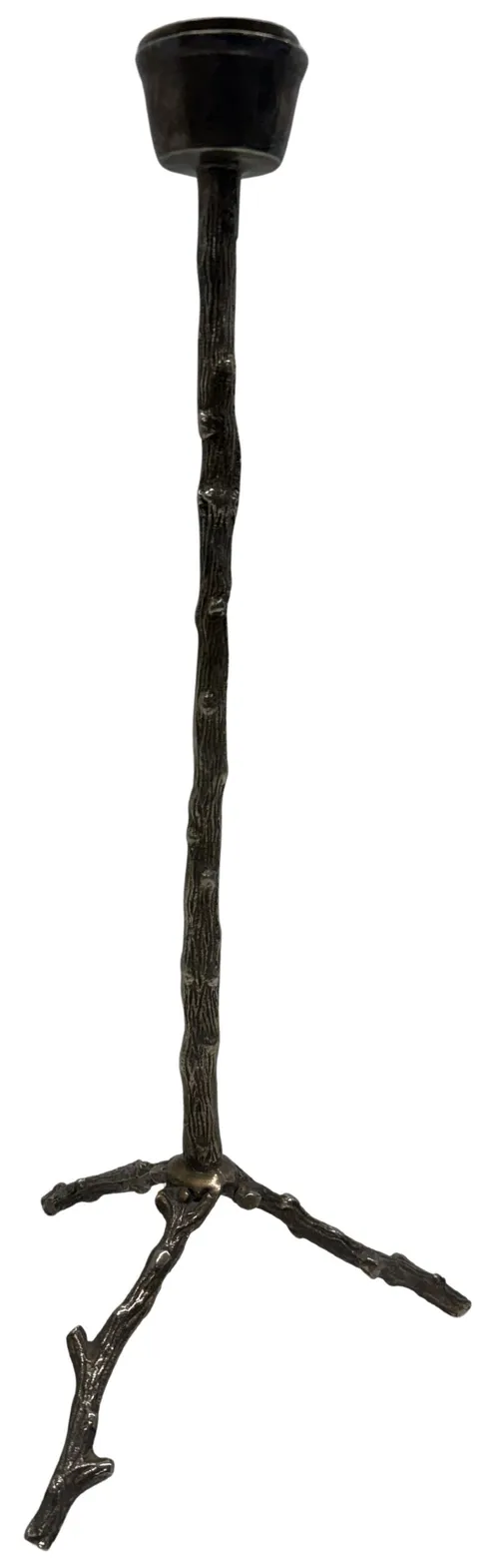Silver Metal Branch Taper Candle Holder - Large