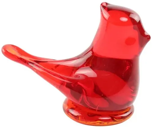 Red Blown Glass Cardinal Bird