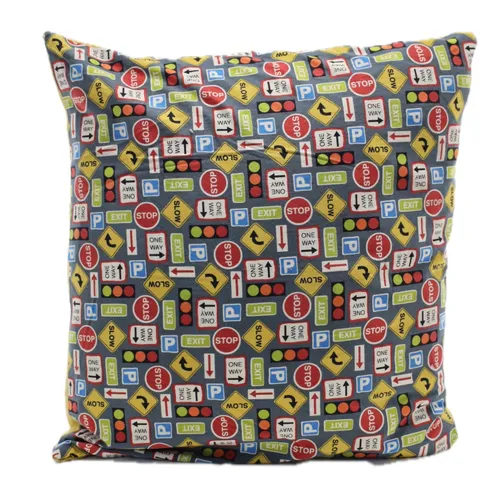 Street Signs With Solid Mustard Yellow Back Throw Pillow