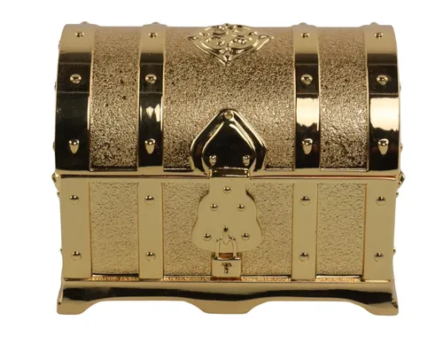 Small Gold Metal Treasure Chest 