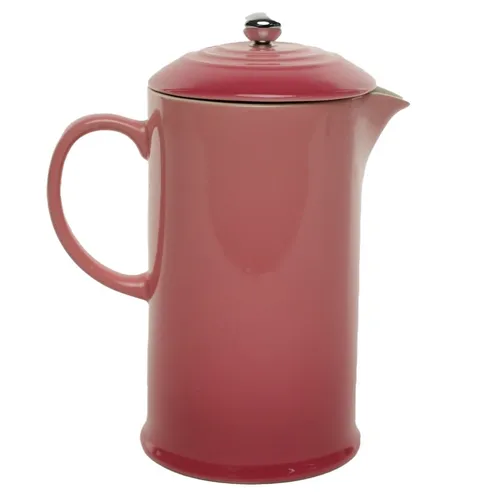 Dark Pink Ceramic Coffee French Press