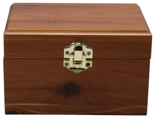 Wood Box With Gold Clasp