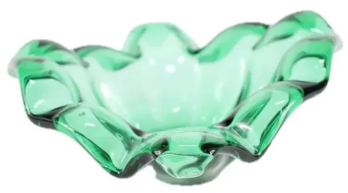 Murano Green Candy Glass Decorative Dish