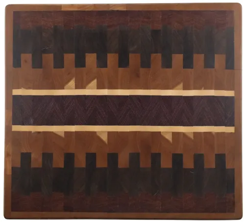 Wood Geometric Inlay Cutting Board