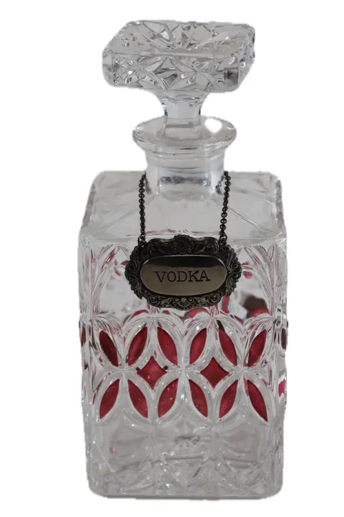 Ornate Cut Crystal Vodka Decanter