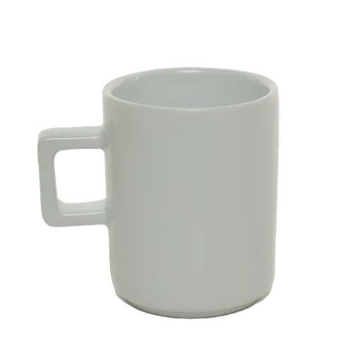 Tall White Diner Style Espresso Mugs