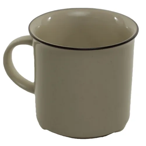 Mocha Rimmed Cream Mug