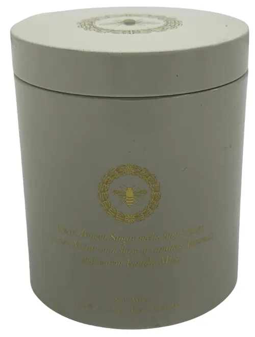 Cream Tin Bee Candle