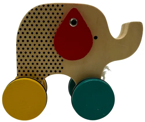 Natural Wood Elephant Pull Toy