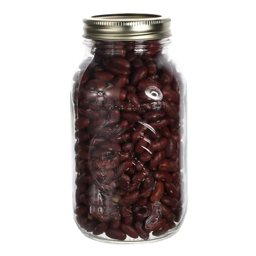 Clear Mason Jar With Red Kidney Beans