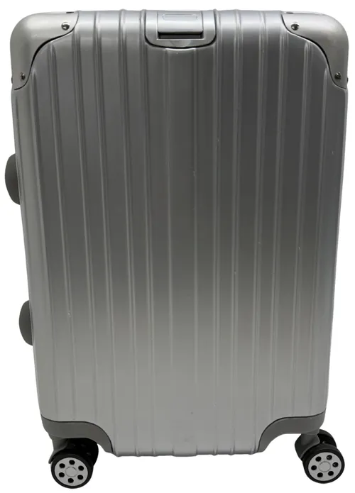 Matte Silver Hard Carry On Rolling Suitcase