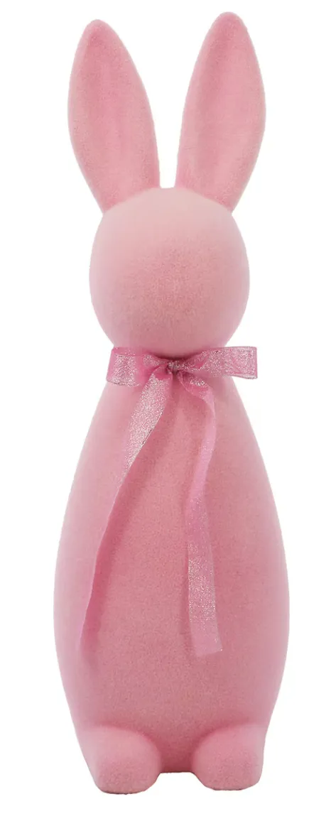 Light Pink Flocked Rabbit 27