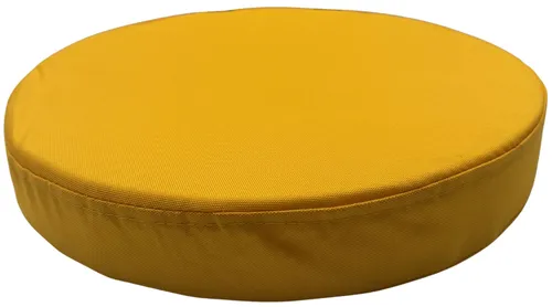 Round Yellow Children's Floor Cushion With Black Handle