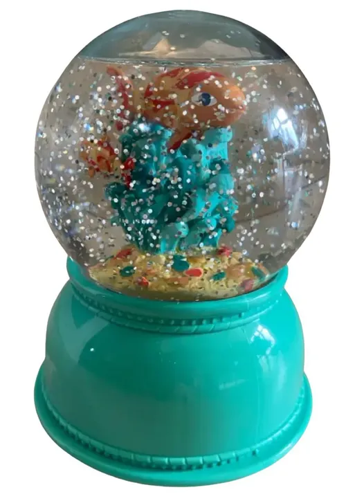 Floating Fish In Coral Snow Globe Night Light
