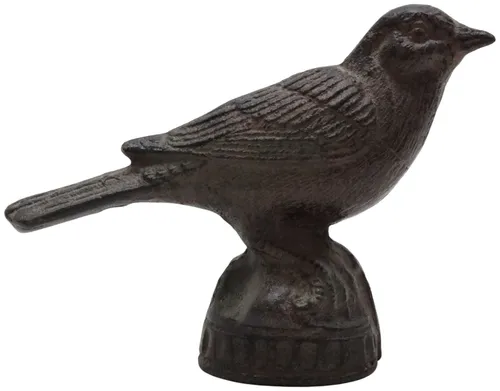 Brown Cast Iron Bird On Stand