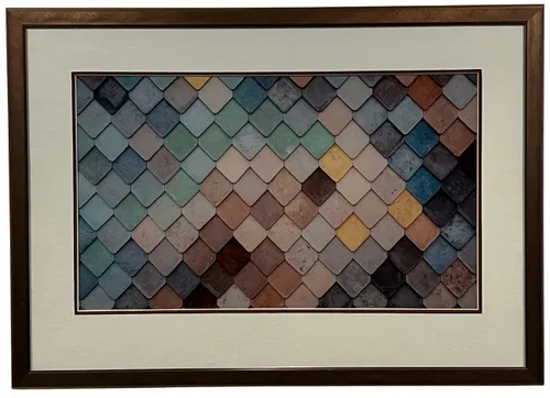Tile Palete In Bronze Frame