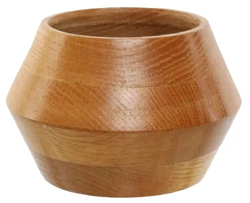 Banded Wood Vase