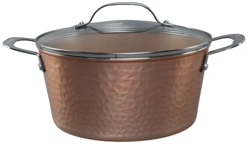 Hammered Copper 5qt Stock Pot With Lid