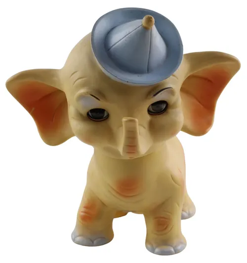 Vintage Elephant With Blue Hat