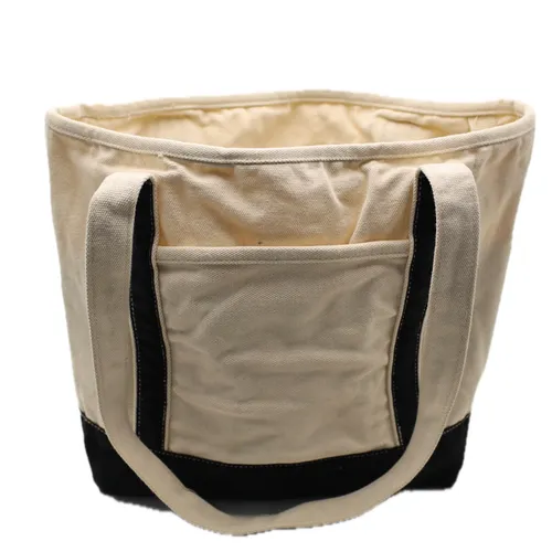 White & Black Canvas Gardener's Tool Bag