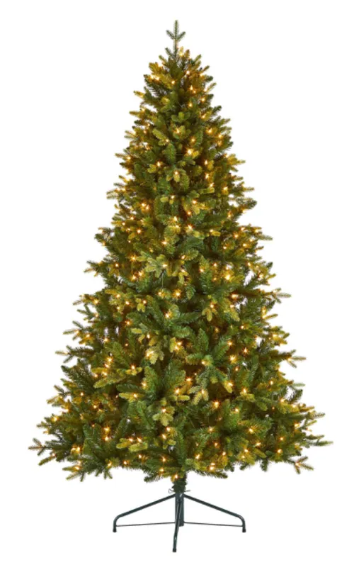 7' Prelit Incandescent Clear Bulb Christmas Tree