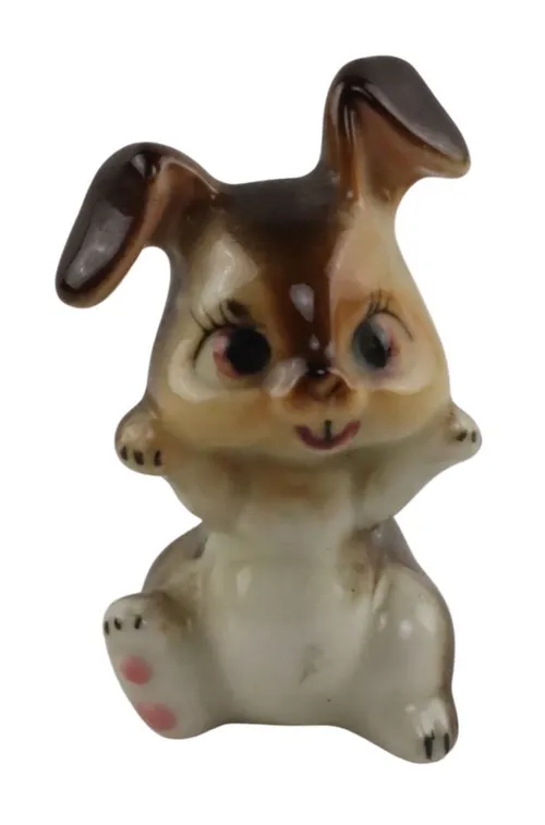 Brown Rabbit Ceramic Figurine