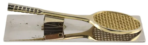Brass Tennis Racket Memo Pad Holder