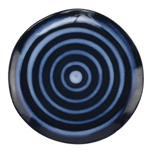 Midnight Blue & Baby Blue Bullseye Dinner Plate
