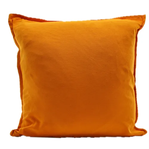 Solid Tangerine Orange Throw Pillow