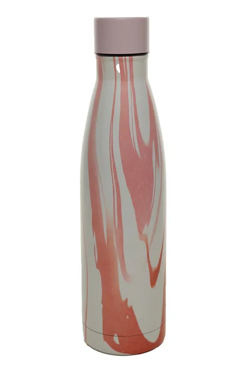Orange Swirl Metal Water Bottle
