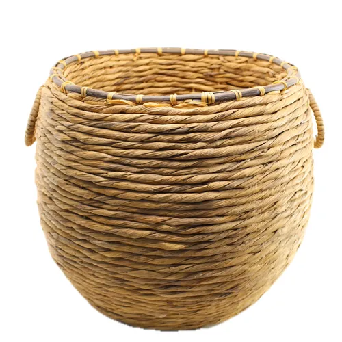 Thick Wicker Handled Plant Pot