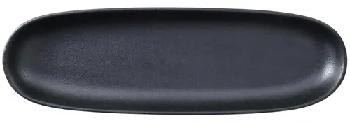Hammered Matte Black Oval Serving Platter