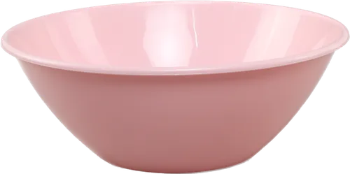 Solid Pink Plastic Serving Bowl