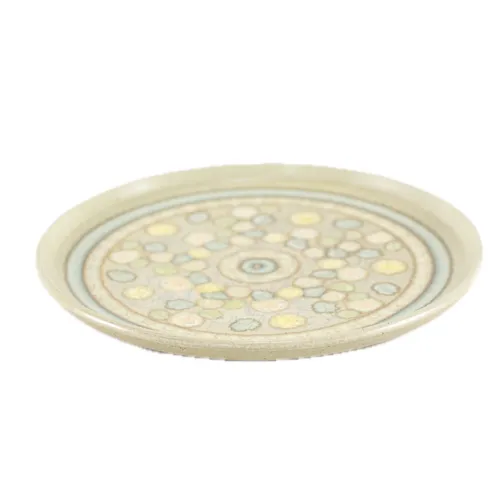 Pastel Leaf Ceramic Plant Pot Plate - Large